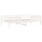 vidaXL Bed and Bench Set with Roof without Mattress White 100x200 cm