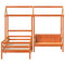 vidaXL Bed and Bench Set with Roof without Mattress Wax Brown 100x200 cm