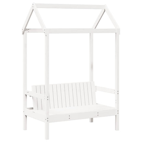vidaXL Bed and Bench Set with Roof without Mattress White 80x200 cm