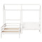 vidaXL Bed and Bench Set with Roof without Mattress White 80x200 cm