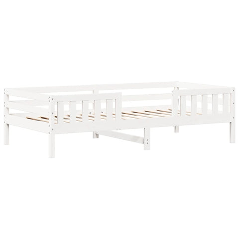 vidaXL Bed and Bench Set with Roof without Mattress White 80x200 cm