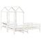 vidaXL Bed and Bench Set with Roof without Mattress White 80x200 cm