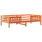 vidaXL Bed and Bench Set with Roof without Mattress Wax Brown 80x200 cm