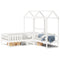 vidaXL Bed and Bench Set with Roof without Mattress White 90x190 cm Single