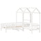 vidaXL Bed and Bench Set with Roof without Mattress White 90x190 cm Single