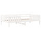 vidaXL Bed and Bench Set with Roof without Mattress White 90x190 cm Single