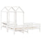 vidaXL Bed and Bench Set with Roof without Mattress White 90x190 cm Single