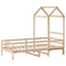 vidaXL Day Bed with Roof without Mattress 90x200 cm Solid Wood