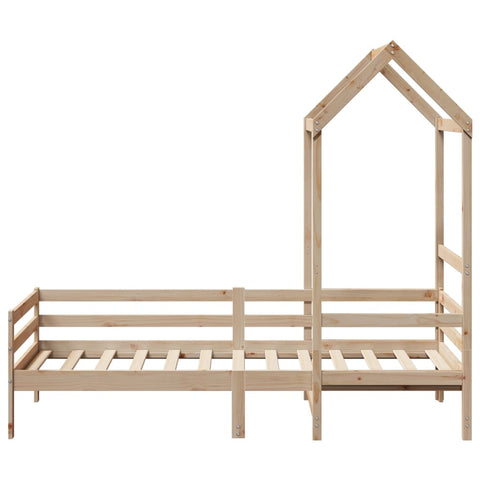 vidaXL Day Bed with Roof without Mattress 90x200 cm Solid Wood