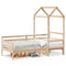 vidaXL Day Bed with Roof without Mattress 80x200 cm Solid Wood
