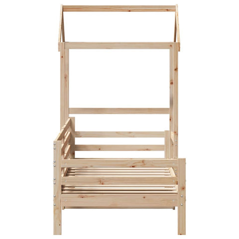 vidaXL Day Bed with Roof without Mattress 80x200 cm Solid Wood