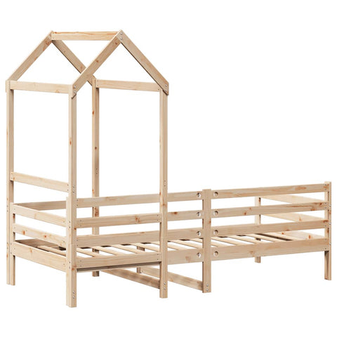 vidaXL Day Bed with Roof without Mattress 80x200 cm Solid Wood