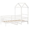 vidaXL Day Bed with Roof without Mattress White 80x200 cm Solid Wood