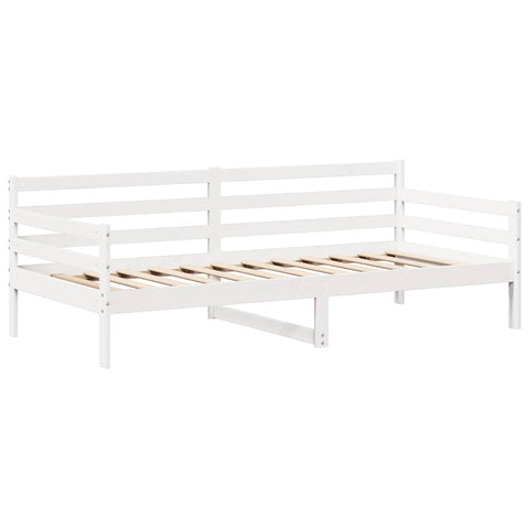 vidaXL Day Bed with Roof without Mattress White 80x200 cm Solid Wood