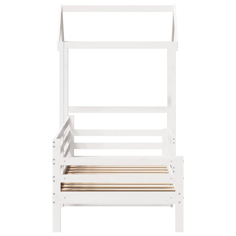 vidaXL Day Bed with Roof without Mattress White 80x200 cm Solid Wood