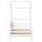 vidaXL Day Bed with Roof without Mattress White 80x200 cm Solid Wood