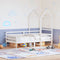 vidaXL Day Bed with Roof without Mattress White 80x200 cm Solid Wood