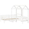 vidaXL Day Bed and Bench Set with Roof without Mattress White 80x200 cm