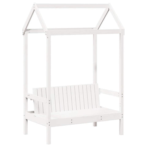 vidaXL Day Bed and Bench Set with Roof without Mattress White 80x200 cm