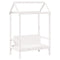 vidaXL Day Bed and Bench Set with Roof without Mattress White 80x200 cm