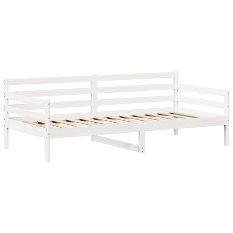 vidaXL Day Bed and Bench Set with Roof without Mattress White 80x200 cm
