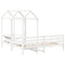 vidaXL Day Bed and Bench Set with Roof without Mattress White 80x200 cm