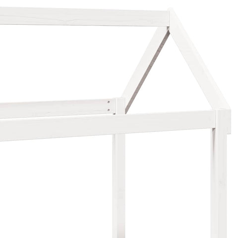 vidaXL Day Bed and Bench Set with Roof without Mattress White 80x200 cm