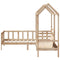 vidaXL Day Bed and Bench Set with Roof without Mattress 90x200 cm