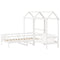 vidaXL Day Bed and Bench Set with Roof without Mattress White 80x200 cm