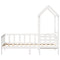 vidaXL Day Bed and Bench Set with Roof without Mattress White 80x200 cm