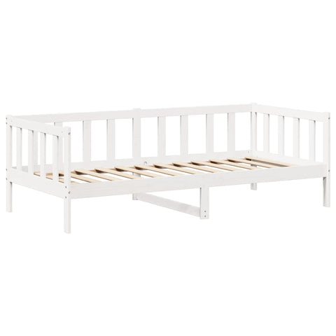 vidaXL Day Bed and Bench Set with Roof without Mattress White 80x200 cm