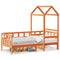 vidaXL Day Bed with Roof without Mattress Wax Brown 80x200 cm Solid Wood