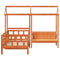 vidaXL Day Bed Set with Roof without Mattress Wax Brown 90x200 cm