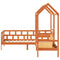 vidaXL Day Bed Set with Roof without Mattress Wax Brown 90x200 cm