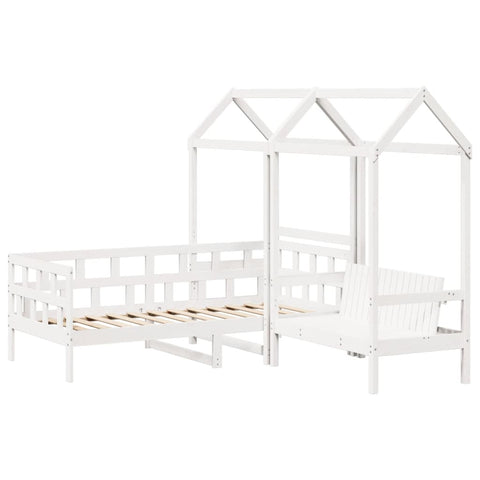 vidaXL Day Bed Set with Roof without Mattress White 80x200 cm
