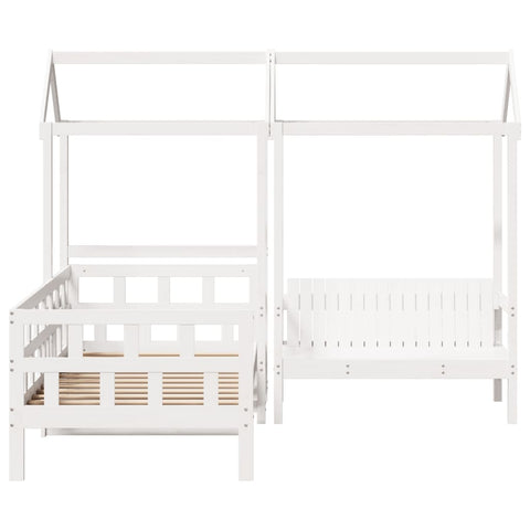 vidaXL Day Bed Set with Roof without Mattress White 80x200 cm