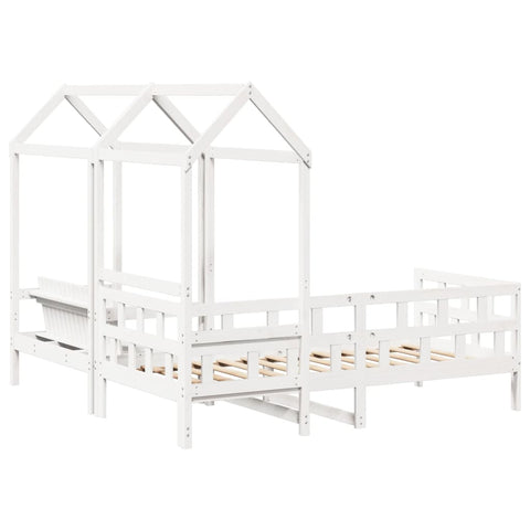 vidaXL Day Bed Set with Roof without Mattress White 80x200 cm