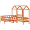 vidaXL Day Bed Set with Roof without Mattress Wax Brown 80x200 cm