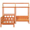vidaXL Day Bed Set with Roof without Mattress Wax Brown 80x200 cm