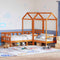 vidaXL Day Bed Set with Roof without Mattress Wax Brown 80x200 cm