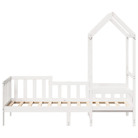 vidaXL Day Bed with Roof without Mattress White 90x190 cm Single Solid Wood