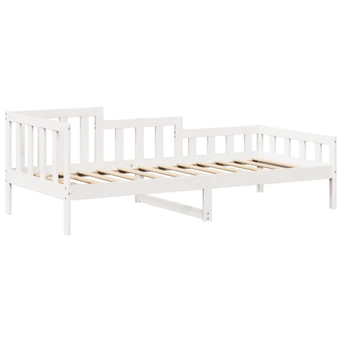 vidaXL Day Bed with Roof without Mattress White 90x190 cm Single Solid Wood