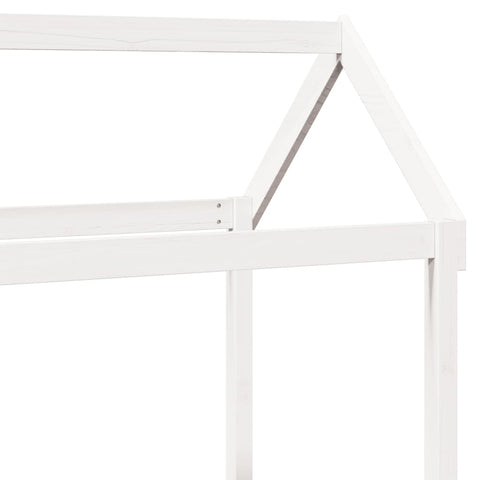 vidaXL Day Bed with Roof without Mattress White 90x190 cm Single Solid Wood