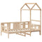 vidaXL Day Bed with Roof without Mattress 90x200 cm Solid Wood