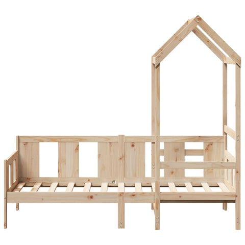 vidaXL Day Bed with Roof without Mattress 90x200 cm Solid Wood