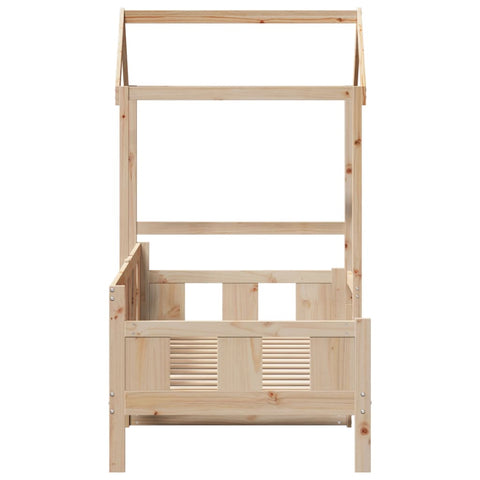vidaXL Day Bed with Roof without Mattress 90x200 cm Solid Wood