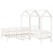 vidaXL Day Bed and Bench Set with Roof without Mattress White 80x200 cm