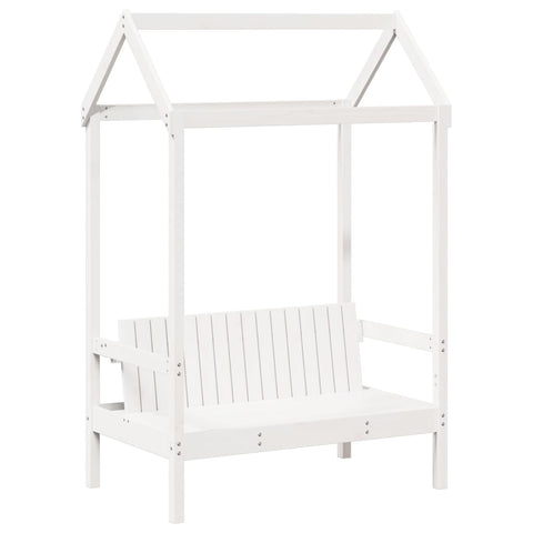 vidaXL Day Bed and Bench Set with Roof without Mattress White 80x200 cm