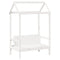 vidaXL Day Bed and Bench Set with Roof without Mattress White 80x200 cm