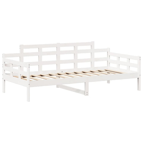 vidaXL Day Bed and Bench Set with Roof without Mattress White 80x200 cm